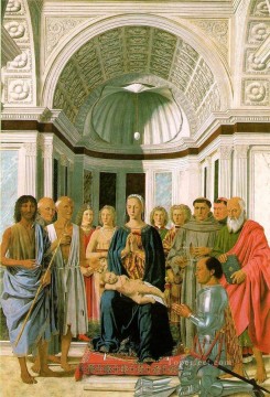 Madonna And Child With Saints Italian Renaissance humanism Piero della Francesca Oil Paintings